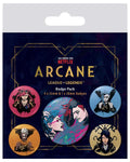 Arcane League of Legends 5-Piece Badge Pack - Characters