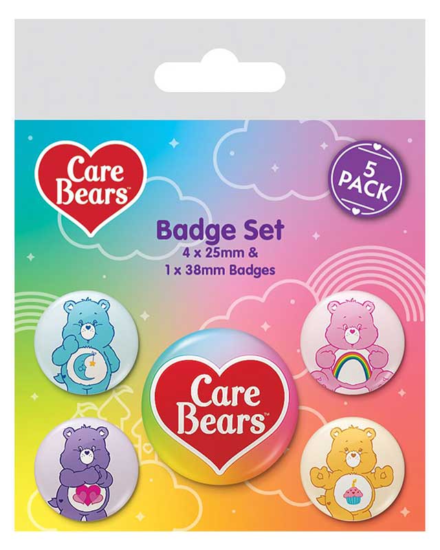 Care Bears 5-Piece Badge Pack - Character Collection