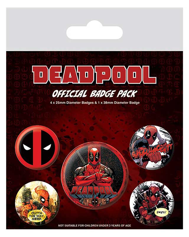 Deadpool 5-Piece Badge Pack - Outta The Way