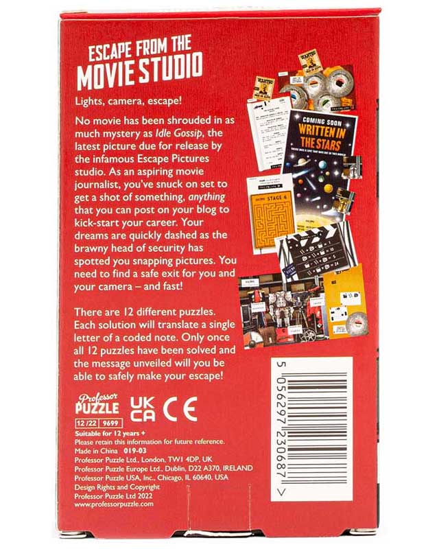 Escape From the Movie Studio - Tabletop Escape Room Game