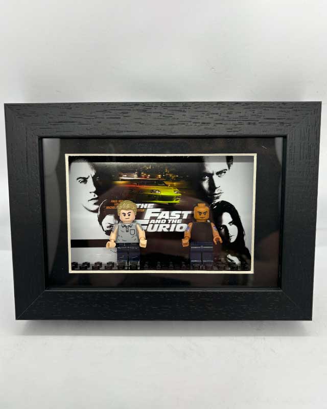 Mini Figure Frame - Fast & Furious Brian and Dom - Duo