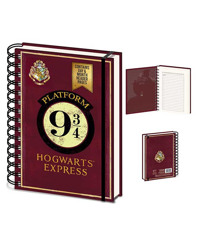 Harry Potter Platform 9 3/4 Wiro Undated Diary A5 Notebook