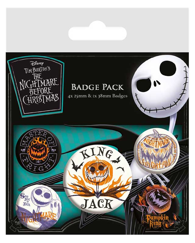 Nightmare Before Christmas 5-Piece Badge Pack - King Jack