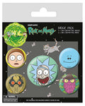 Rick and Morty 5-Piece Badge Pack - Heads