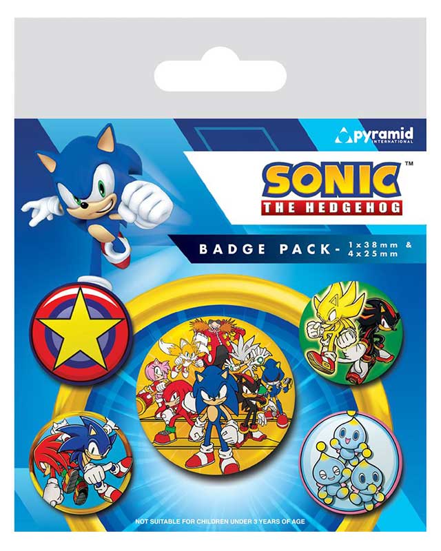 Sonic the Hedeghog 5-Piece Badge Pack - Speed Team