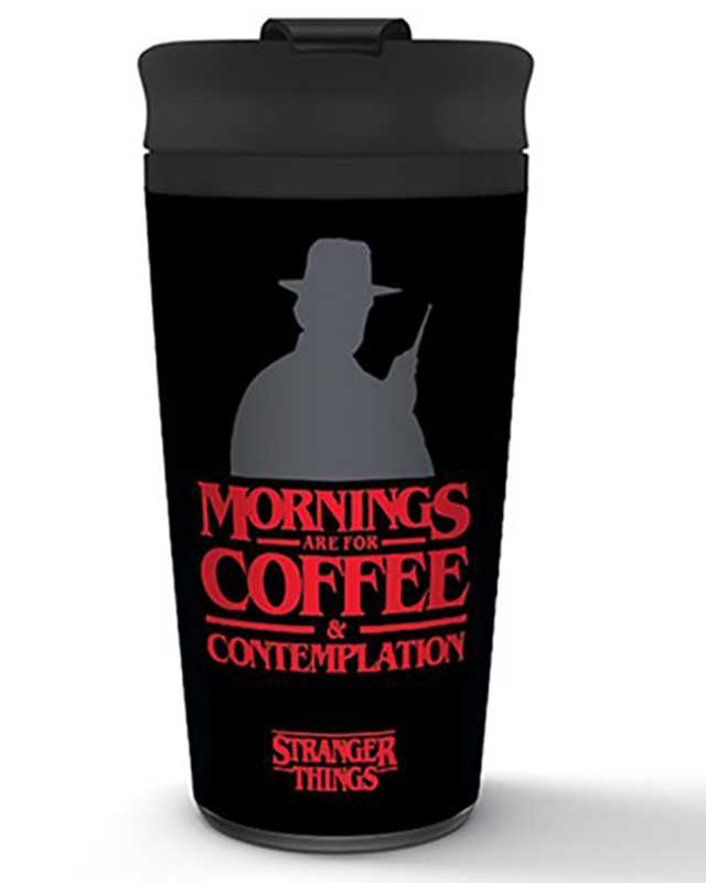Stranger Things Travel Mug - Hopper Coffee and Contemplation