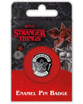 Stranger Things Enamel Pin Badge - Demogorgon Hunter