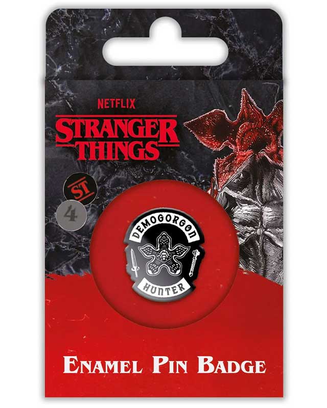 Stranger Things Enamel Pin Badge - Demogorgon Hunter