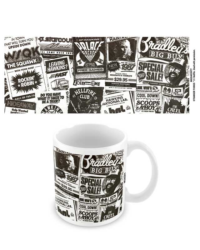 Stranger Things Mug - Newspaper Print