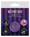 Wednesday 5-Piece Badge Pack - Nevermore