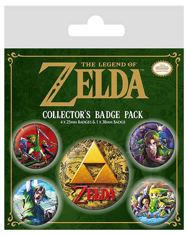 Legend of Zelda 5-Piece Badge Pack - Classics